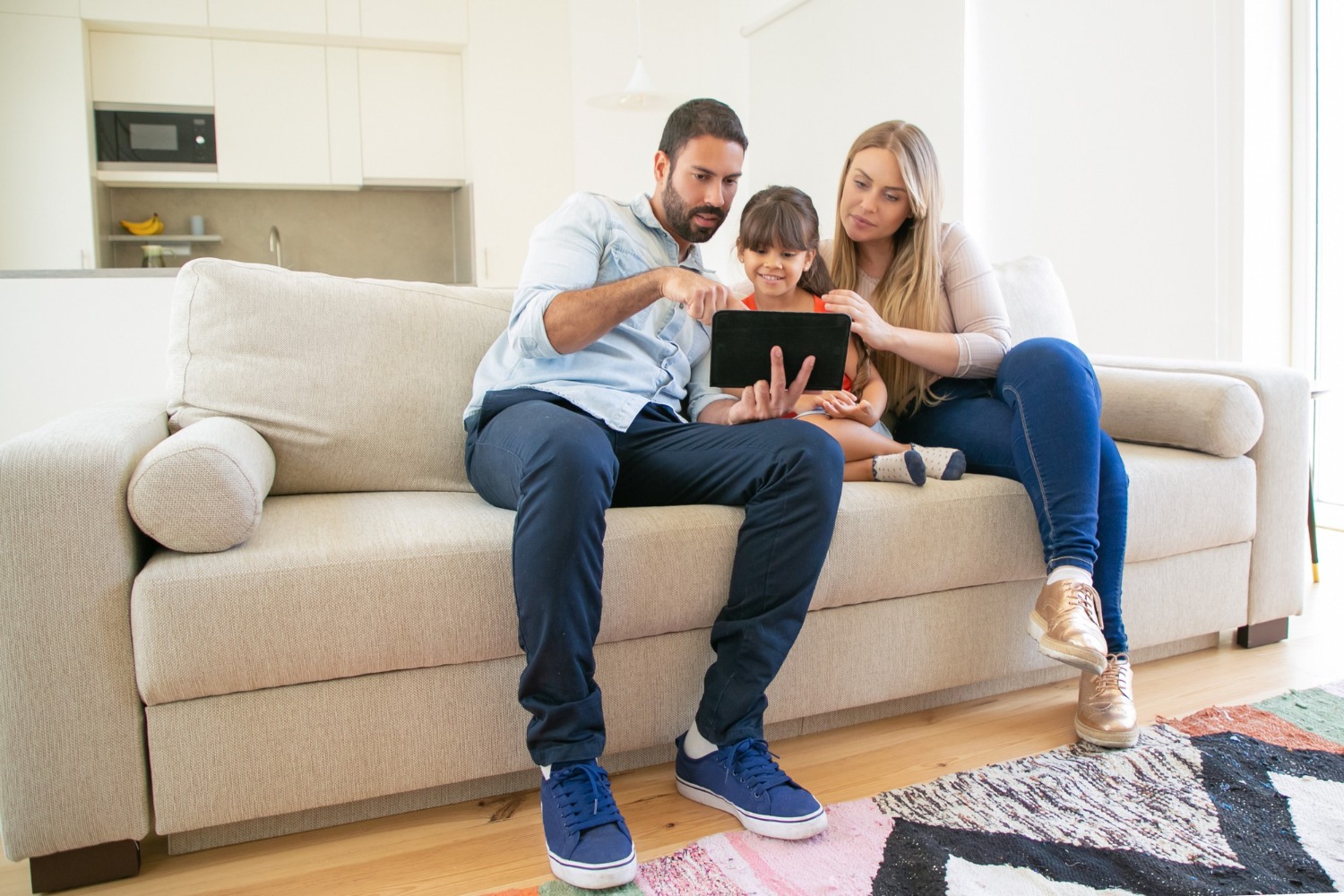 Home Smarter family with iPad