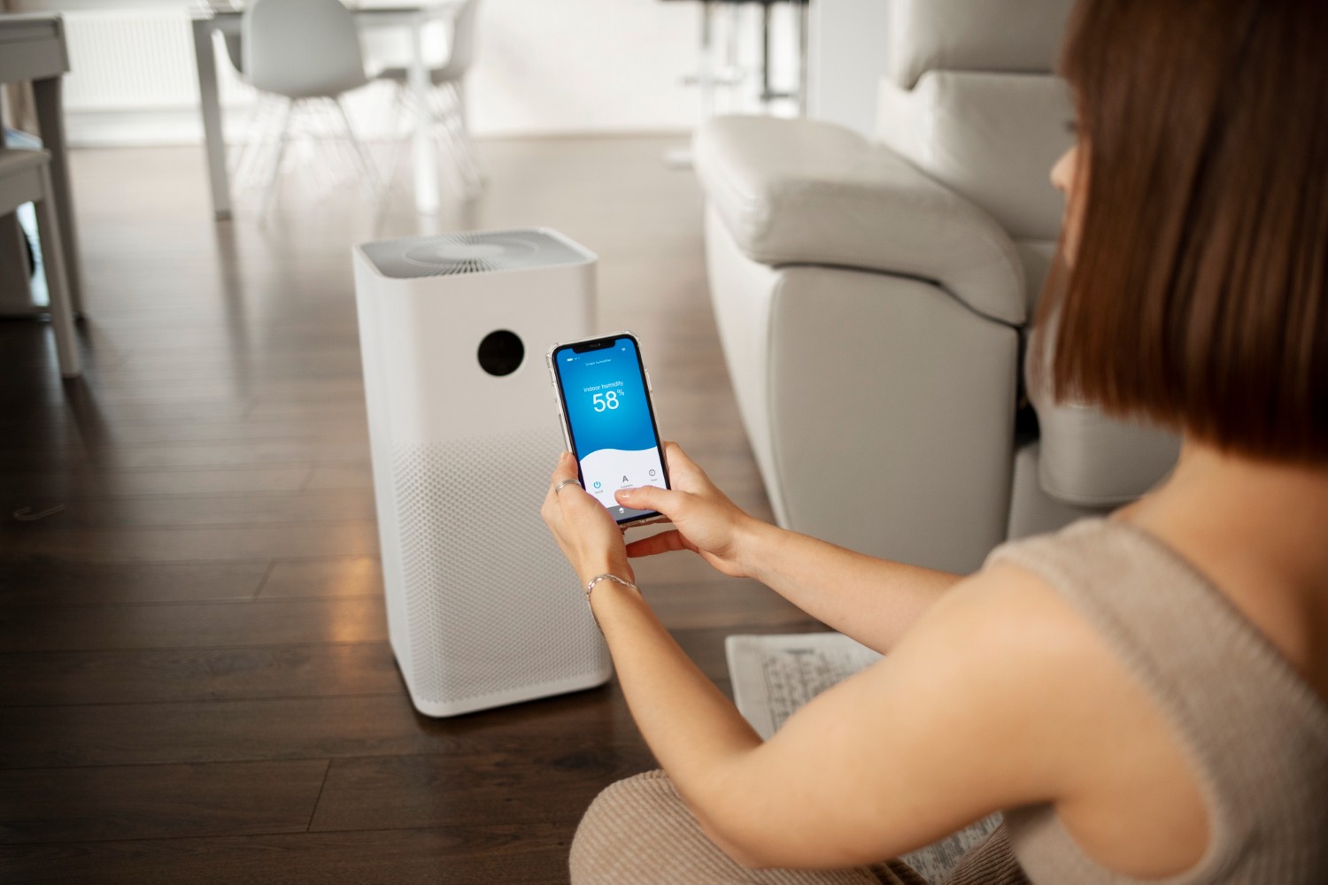 Dehumidifier control smart phone